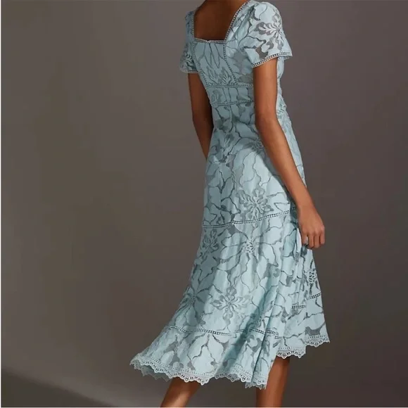 Anthropologie By AnthropologieSlim Lace Maxi Dress in Blue Size 18W